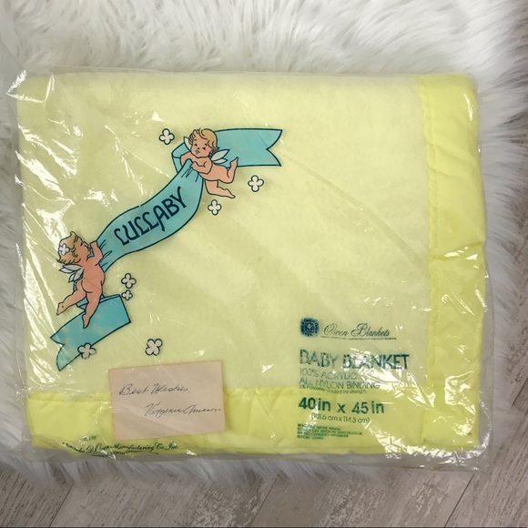 yellow receiving blanket